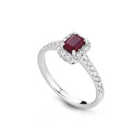 Ringe Buonocore Dame Forever 2.0 in Weißgold Rubino 0.58 Ct 768A03MW - 768A03MW